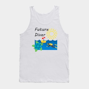 Children's Clothing Future Diver, with black lettering Tank Top
